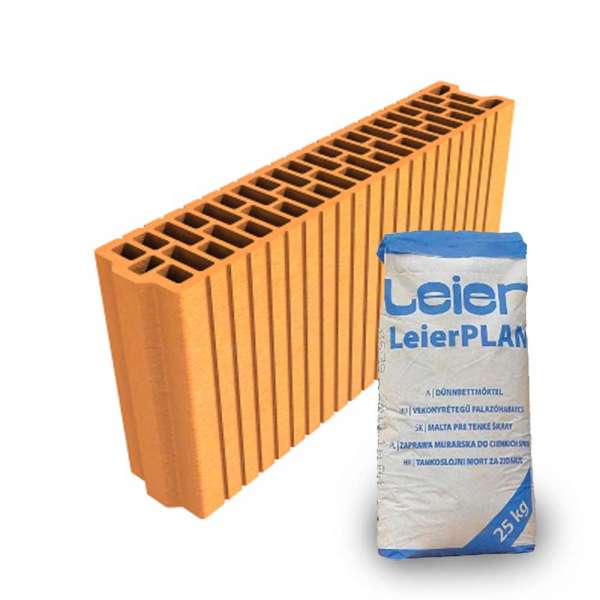 LeierPLAN 10/50 N+F csiszolt tégla + vékony falazóhabarcs