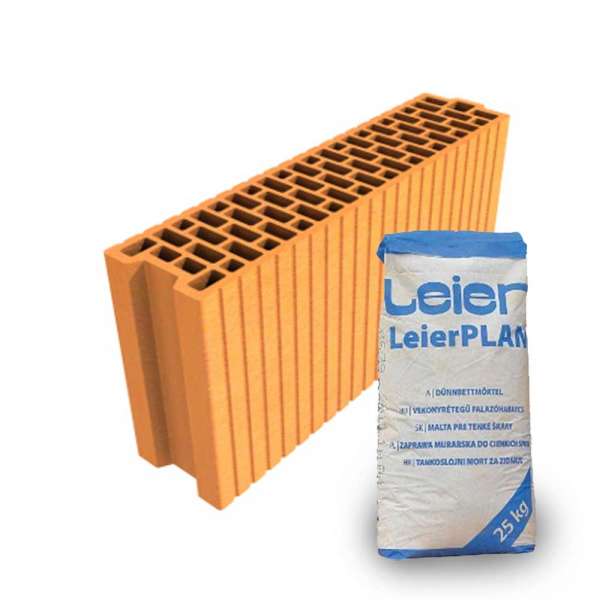LeierPLAN 12/50 N+F csiszolt tégla + vékony falazóhabarcs