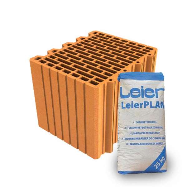 LeierPLAN 30 N+F csiszolt tégla + vékony falazóhabarcs